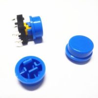 Knoflík pro mikrospínač - Modrý, 12 x 12 x 7,3 mm