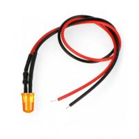 LED dioda s rezistorem na vodiči - Oranžová, 5 mm 22 - 28V