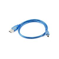Kabel USB 2.0 A, USB B mini - Modrý, 30 cm