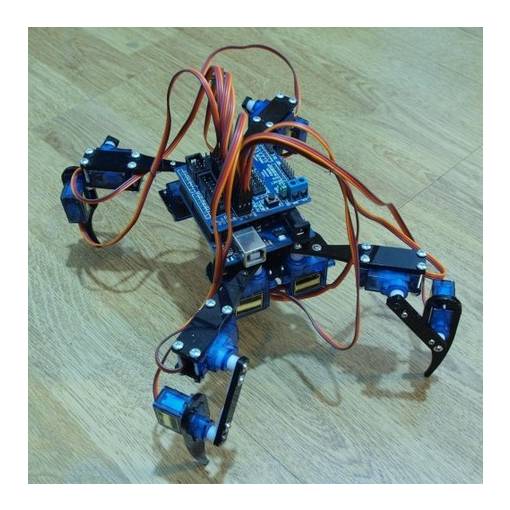 Foto - Čtyřnohý robot pavouk (bez servo)