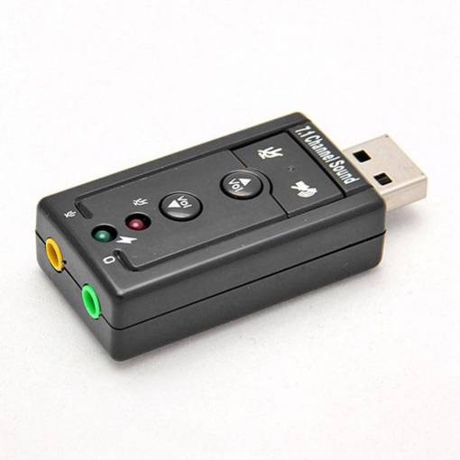 Foto - Mini USB zvukový adaptér 7.1 kanálů pro PC a notebook