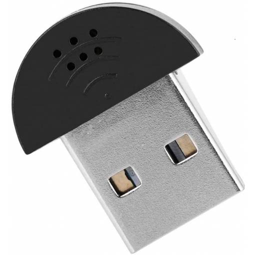 Foto - Mini USB externí mikrofon - Černý