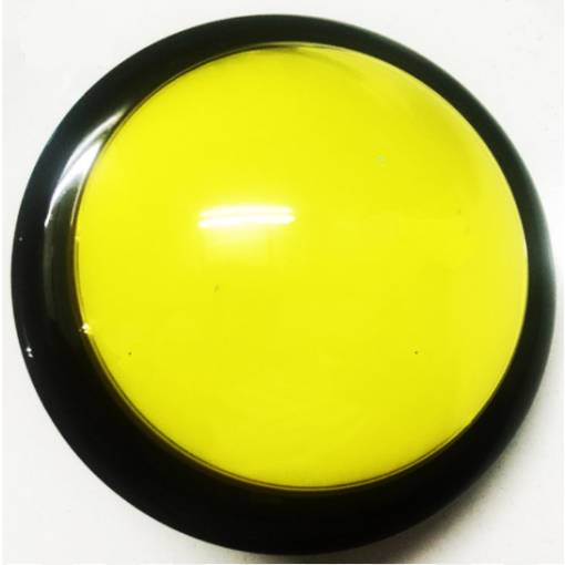 Foto - LED arkádové tlačítko 100mm - žlutá