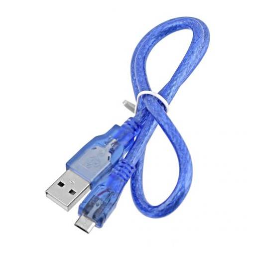 Foto - Micro USB kabel 2.0A, 50 cm - Modrý
