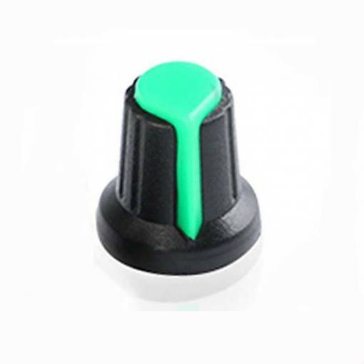 Foto - Knoflík na potenciometr - Černo zelený, 6 mm